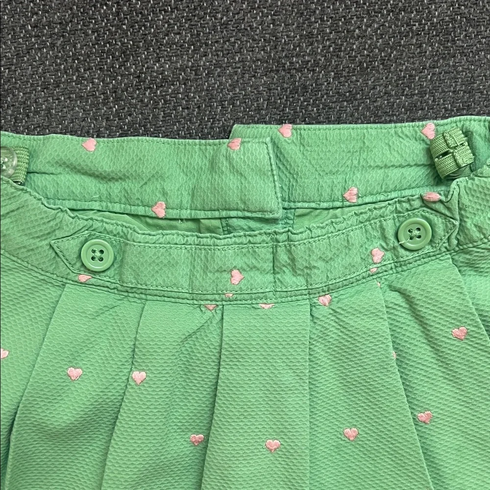 Gymboree Green Skirt with Pink Accents